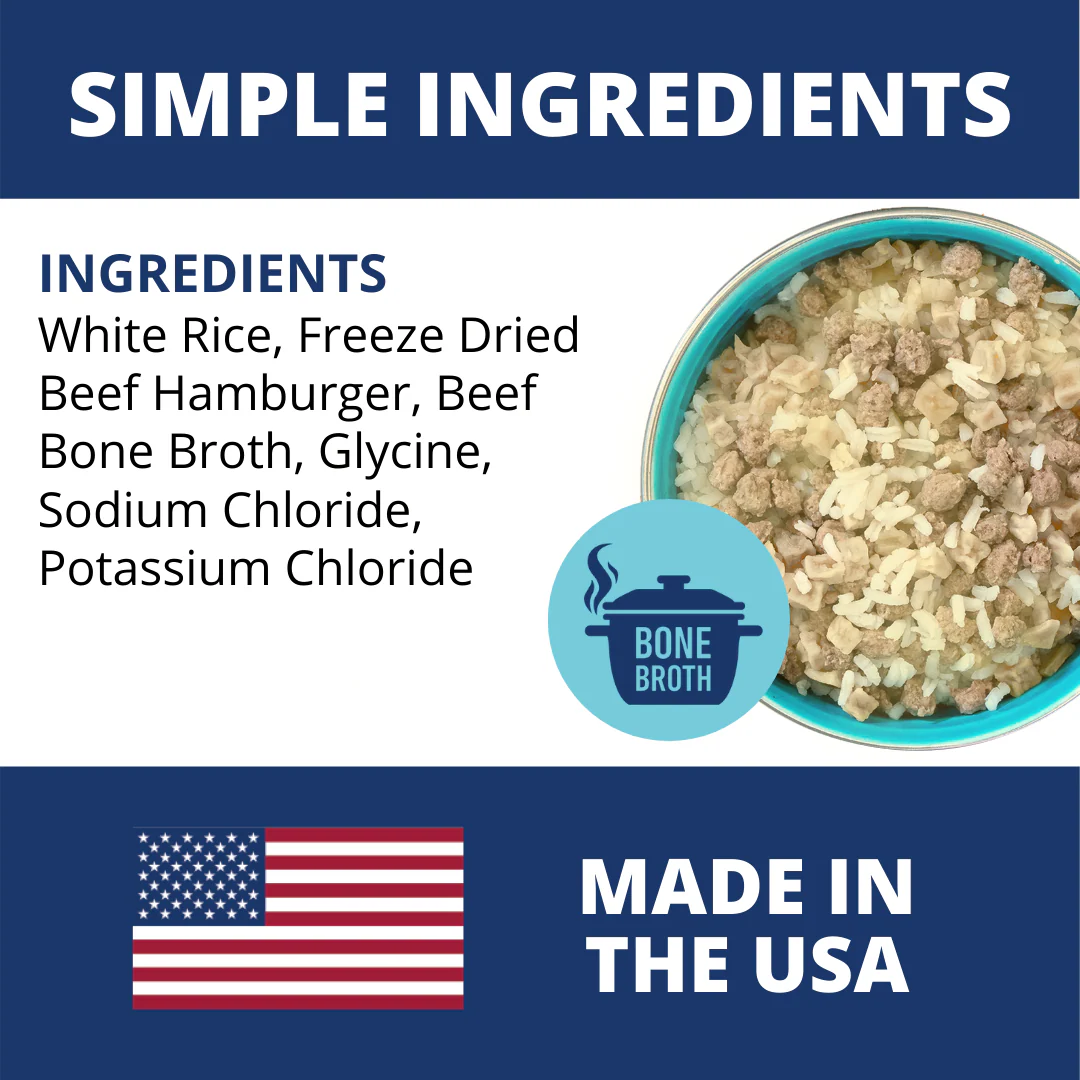 Hamburger, Rice, & Bone Broth Bland Diet For Dogs - 6 Pack - Image 4